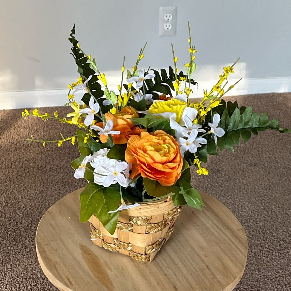 Faux floral arrangement